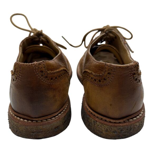 The Frye Company John A. Frye Harvey Wingtip Brown Leather Oxford Shoes Size 9D